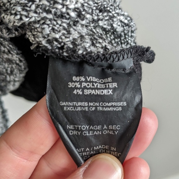 Long-sleeve grey sweater stretch with black detailing Melissa Nepton - Picture 4 of 7